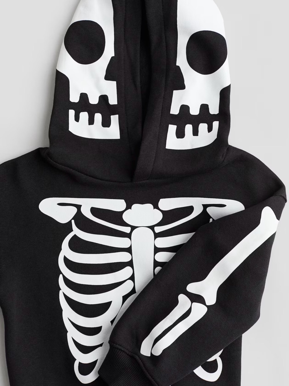 H&M Kids Black Skeleton Hoodie & Joggers Costume Set (2-4) - Picture 3 of 4